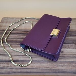 Katie Loxton Burgundy Bag with Detachable Chain Strap & Gold Finishes